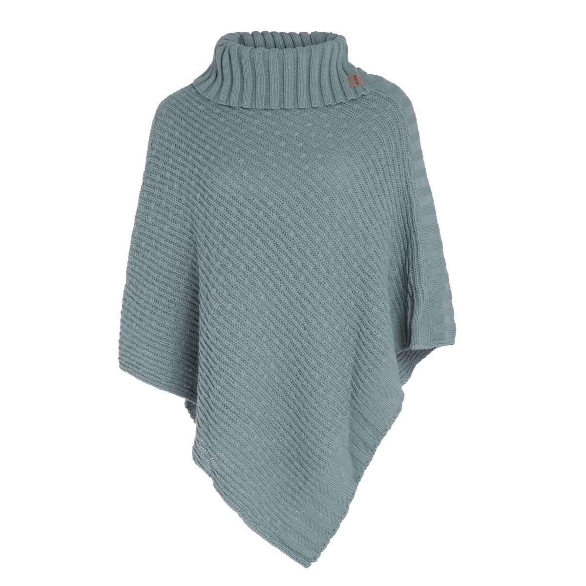 Knit Factory Strickponcho Nicky Ponchos One Size Glatt Stonegreen (1-tlg) modern Strickware Strickartikel Poncho