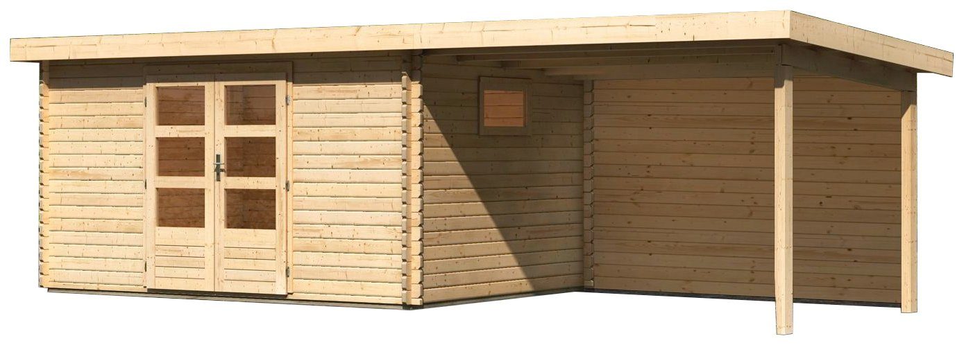 Karibu Gartenhaus Rückwand Trittau Anbaudach mit cm, 5, BxT: 706x333 und