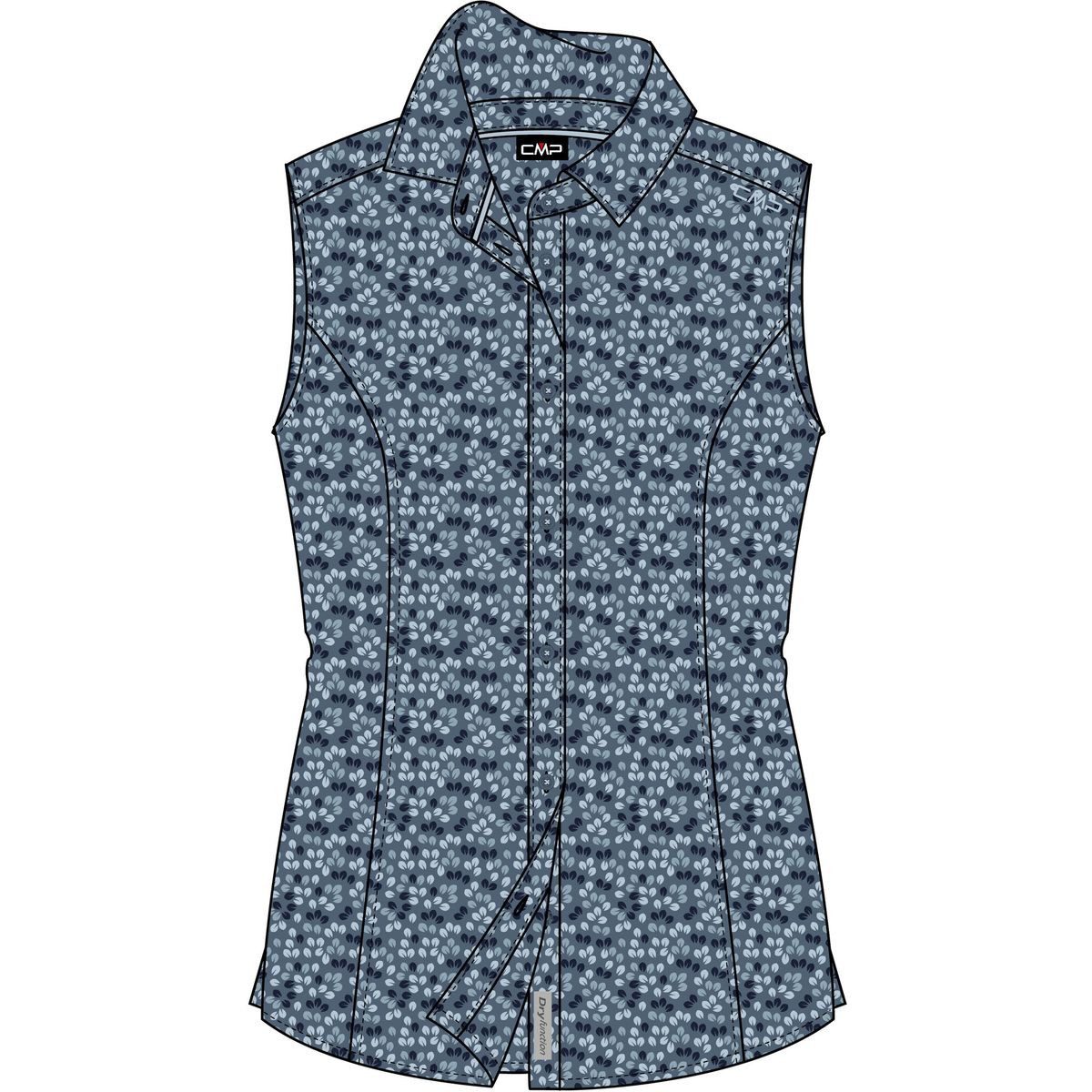 CMP Outdoorbluse Woman Shirt Ärmelloses Shirt mit Stretchmaterial, Dry Function-Technologie und