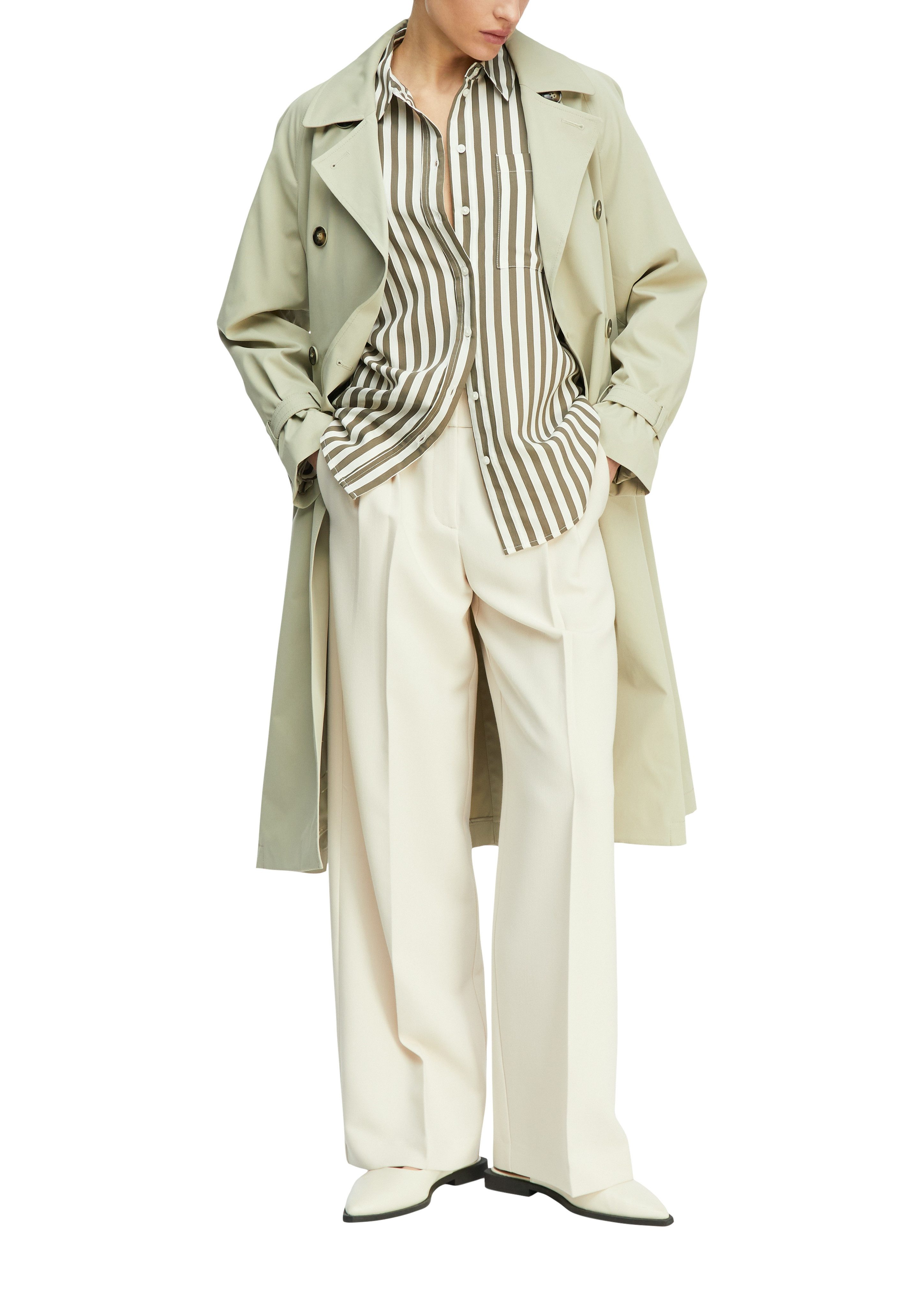 comma Hemdbluse mit Jacquardstreifen