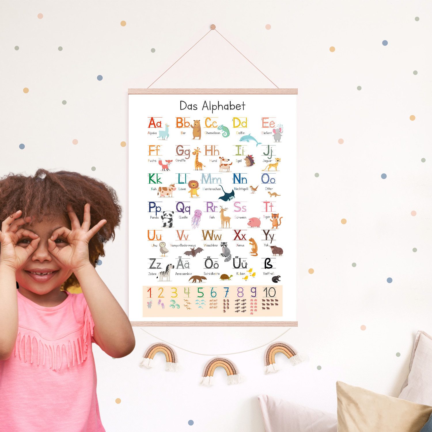 MeinBaby123® Poster Grundschrift Lernposter, ABC Alphabet Poster Kinder, Kindergarten, Grundschule, + Übungsblätter – Bild 3 von 5