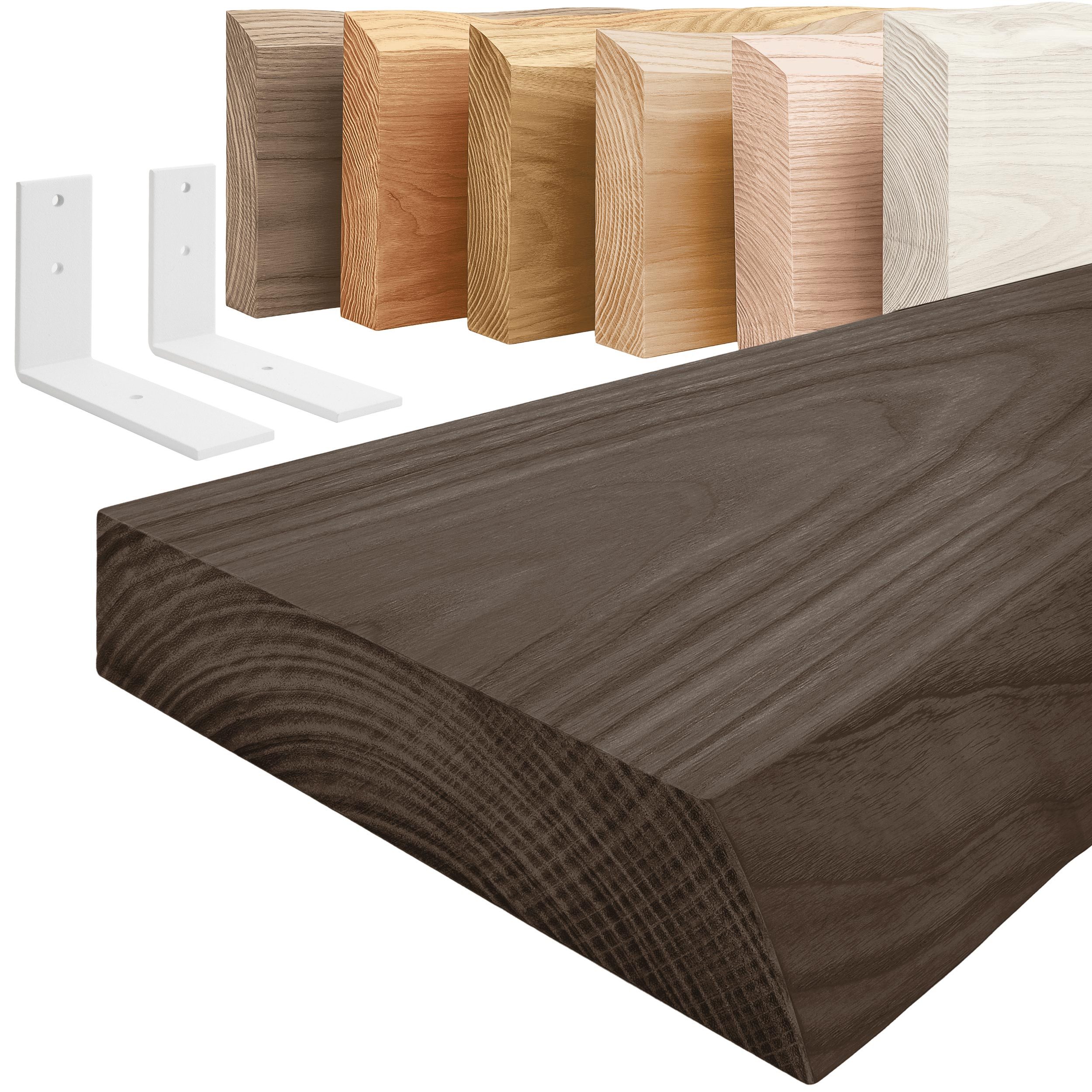LAMO Manufaktur Wandregal Holz Baumkante Regal günstig online kaufen