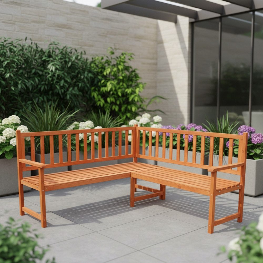 Feel2Home Gartenbank Holz Eckbank Gartenbank Holzbank Sitzbank Gartenmöbel Parkbank, Imprägniert