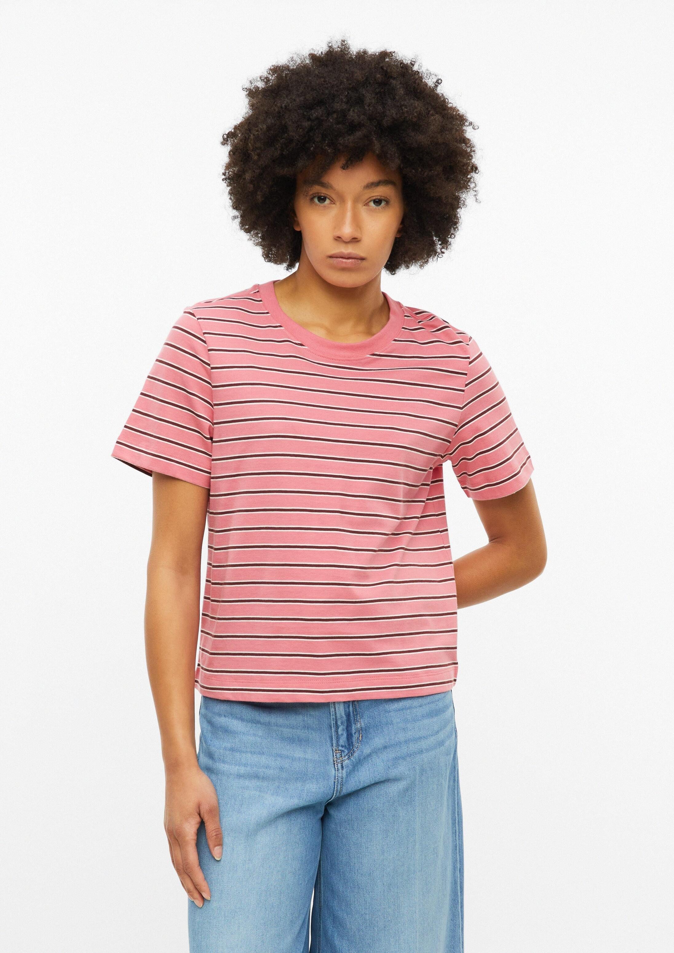 s.Oliver Kurzarmshirt T-Shirt Verkürztes T-Shirt mit Streifen