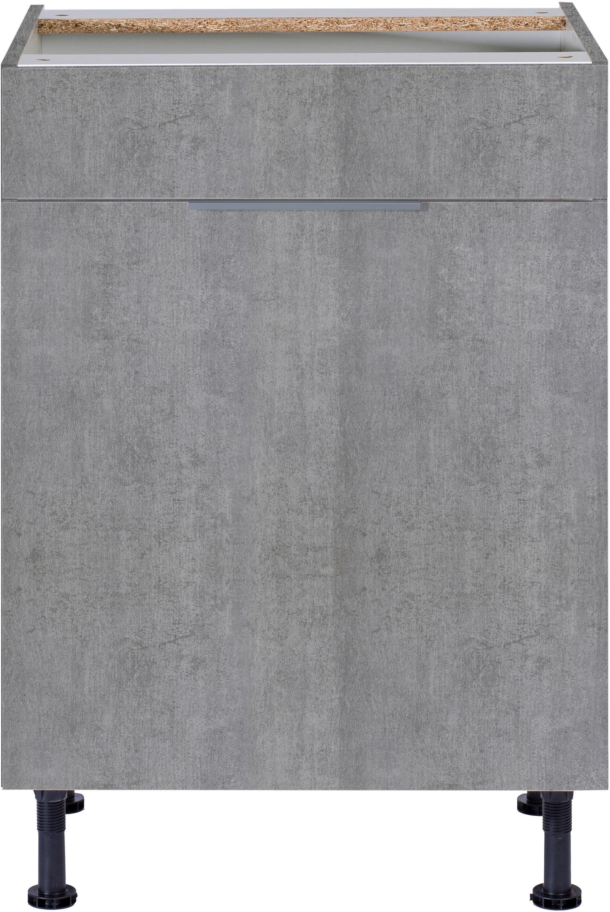 Spülenschrank | Tara, cm 60 OPTIFIT betonfarben Breite betonfarben