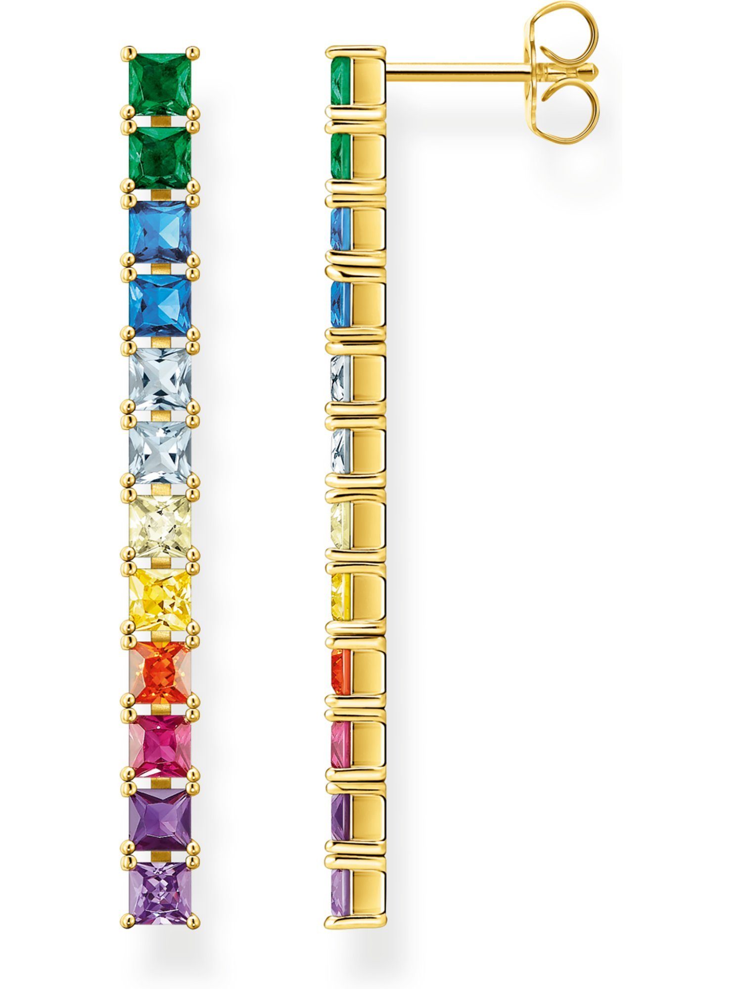 Paar Ohrhänger Thomas Sabo Damen-Ohrhänger 925er Silber Glasstein