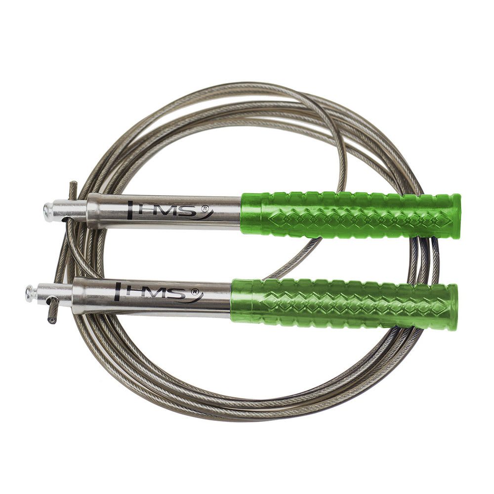 HMS Springseil Sprungseil Speedrope Fitnessseil, verstellbar, Kugellager, rutschfest, Stahlseil