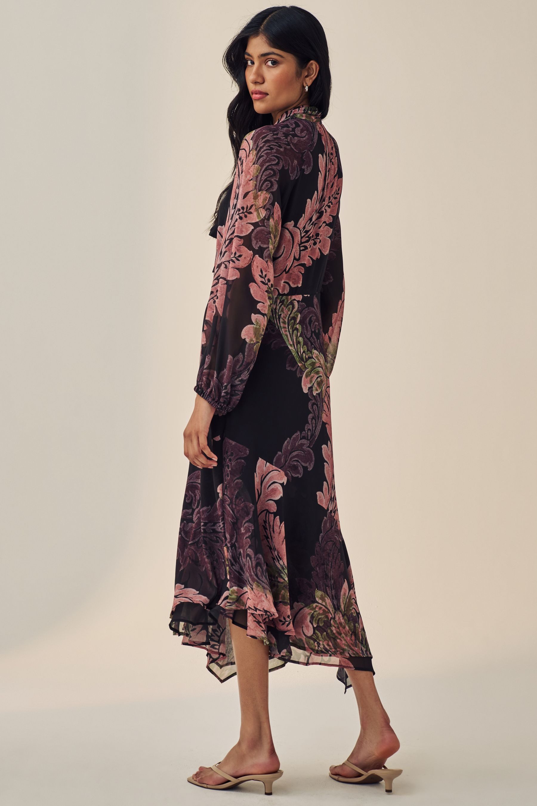 Next Midikleid Asymmetrisches Midikleid mit langen günstig online kaufen