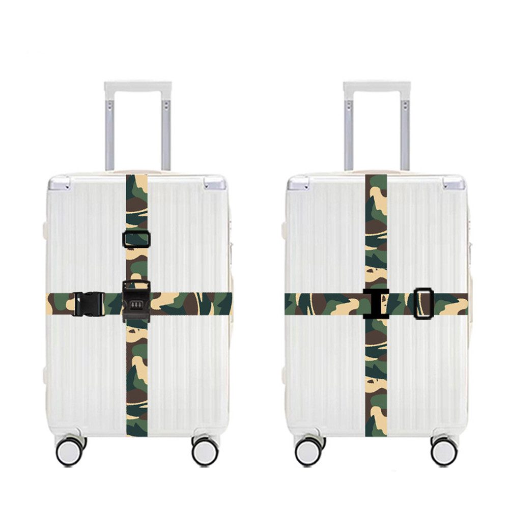 Agger Koffergurt 2 Stück kofferband auffällig,koffergurt mit zahlenschloss, (Einstellbar kofferband Gurt,koffergurt kreuzgurt,Luggage Strap), Für 20-28-Zoll-Koffer
