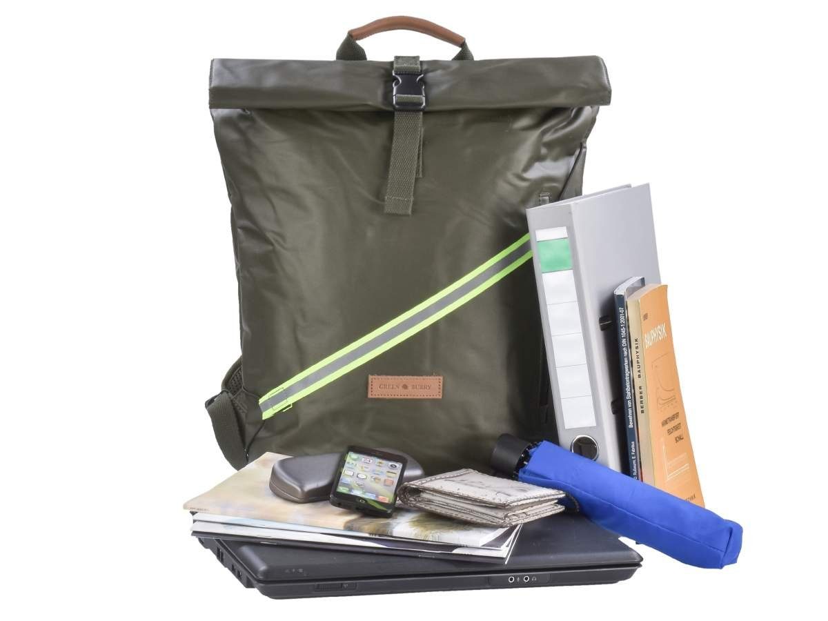 Greenburry Tagesrucksack Aviator Waterproof, Rucksack, Fahrradrucksack, Kurierrucksack mit Notebookfach 31x37cm