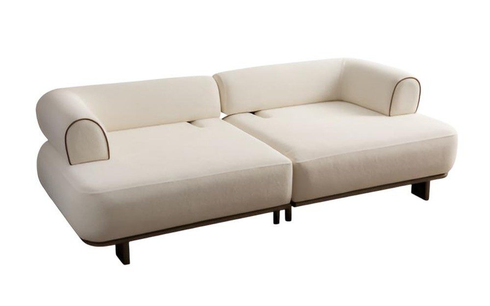 JVmoebel 3-Sitzer Moderner Beiger 3-Sitzer Stoffsofa Edle Polstercouch, 1 Teile, Made in Europa