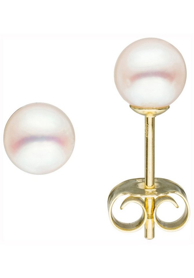 JOBO Paar Ohrstecker, 585 Gold mit Akoya... JOBO Paar Ohrstecker, 585 Gold mit Akoya...