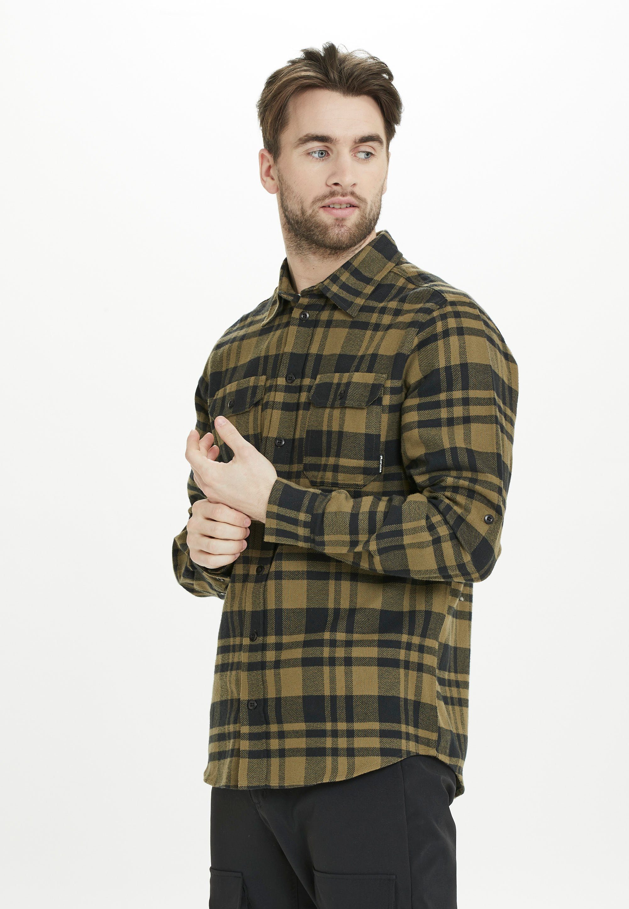 olivgrün WHISTLER Fleeceshirt (1-tlg) atmungsaktivem Funktionsmaterial Flannel aus