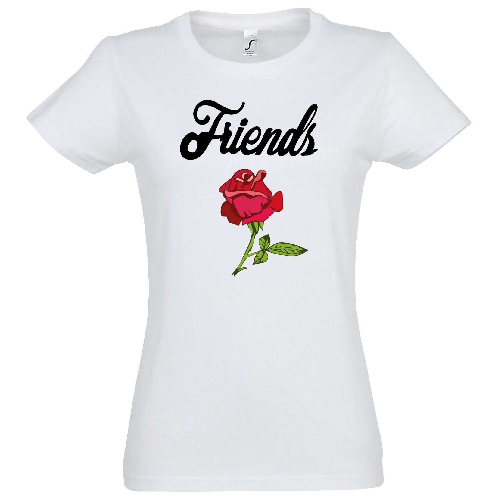 T-Shirt Best Friends BFF Rose Damen T-Shirt Freunde Set