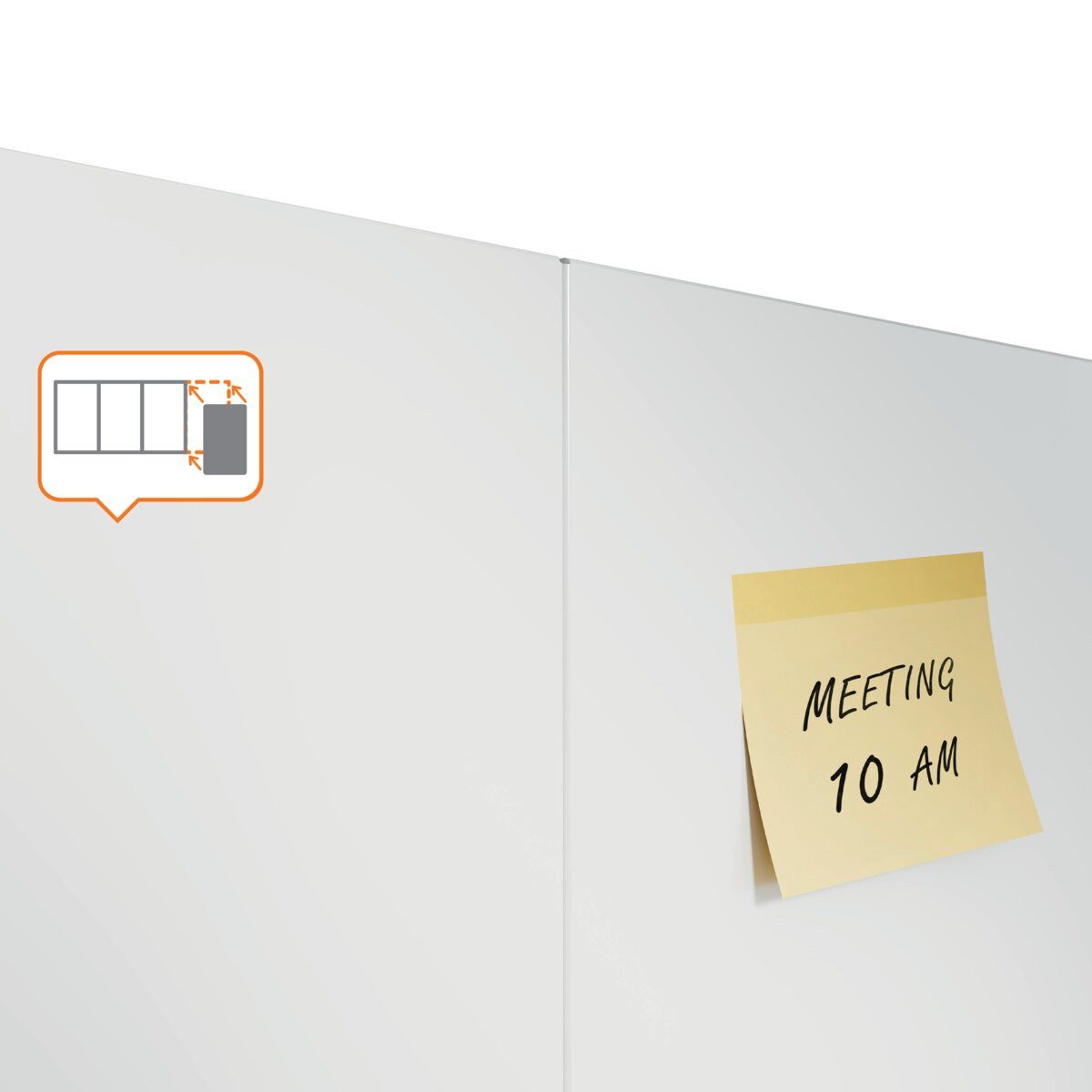 NOBO Magnettafel Whiteboard Infinity Stahl 120x90cm weiß