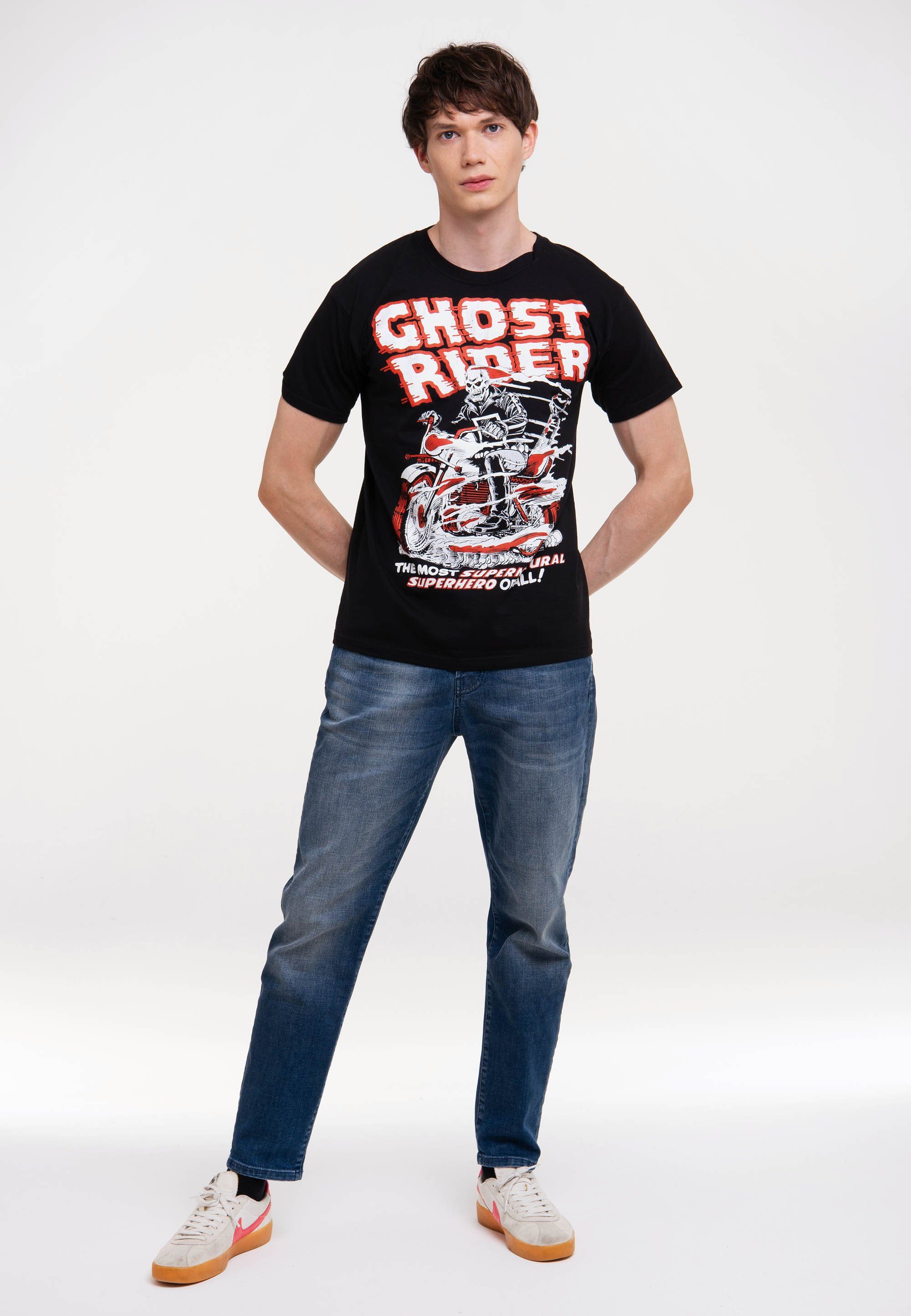 LOGOSHIRT T-Shirt Marvel Comics - Ghost Rider mit lizenziertem Print