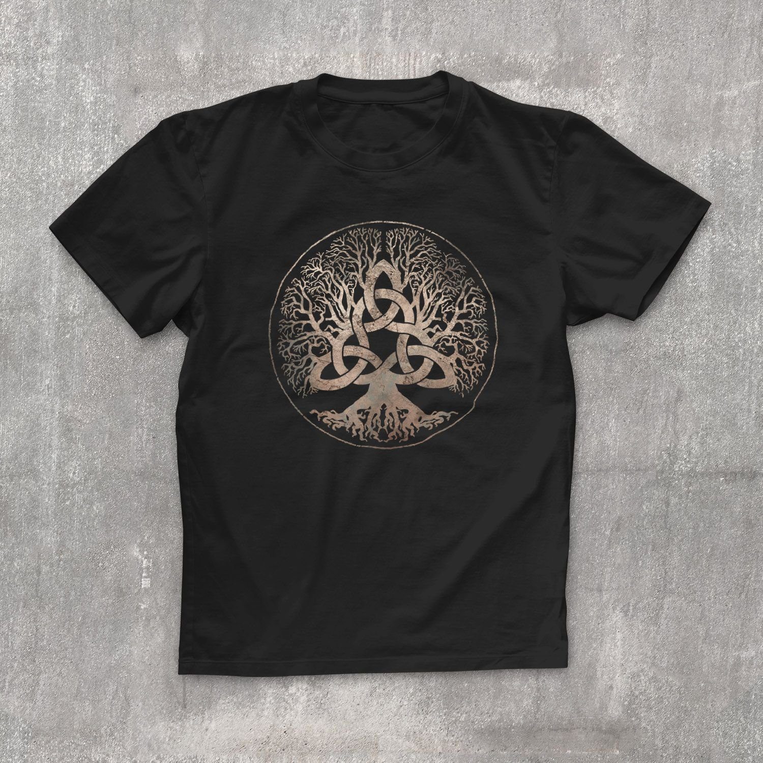 Neverless Print-Shirt Herren T-Shirt Yggdrasil Weltenbaum nordische Mytholo günstig online kaufen