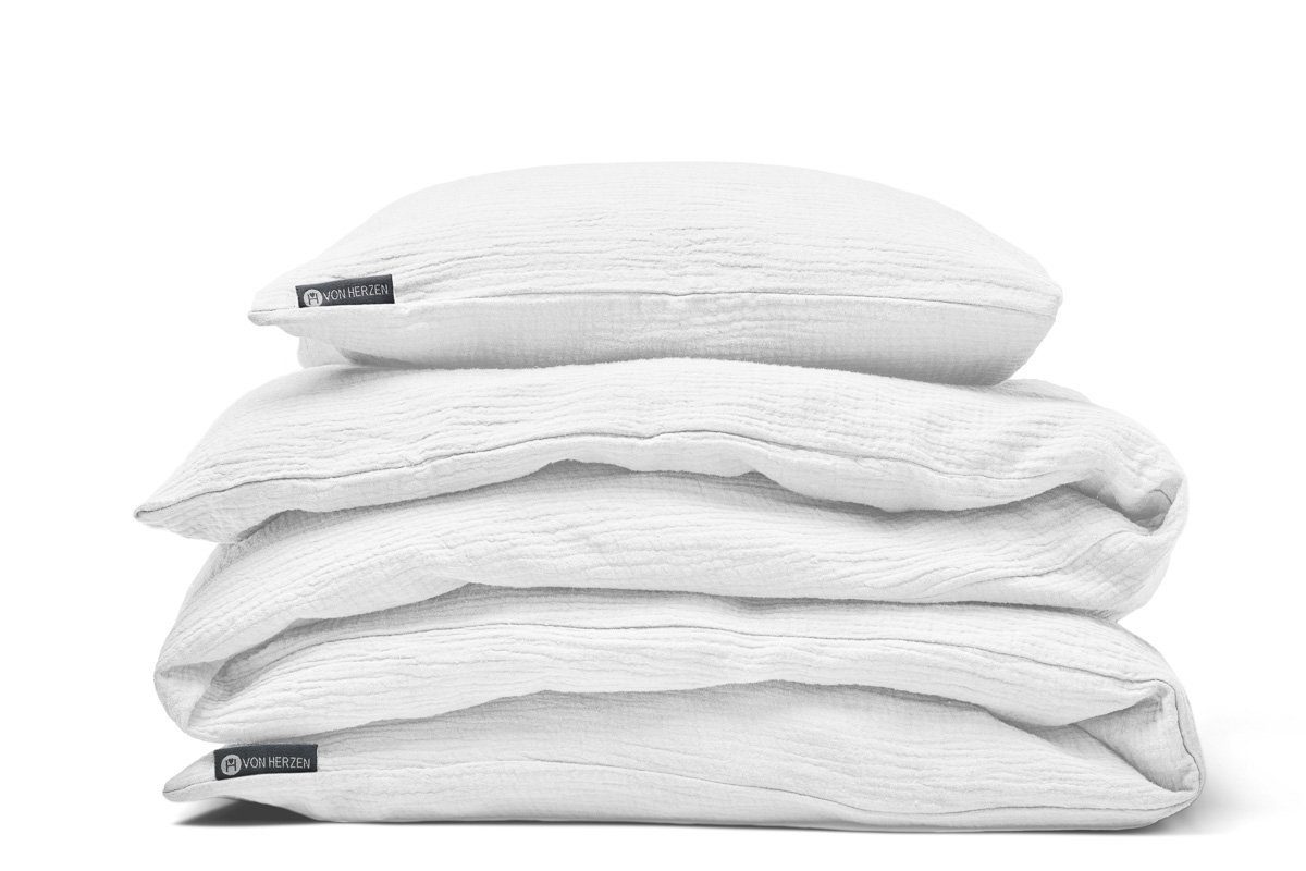 von Herzen Bettwäsche Handmade Musselin Bettwäsche günstig online kaufen