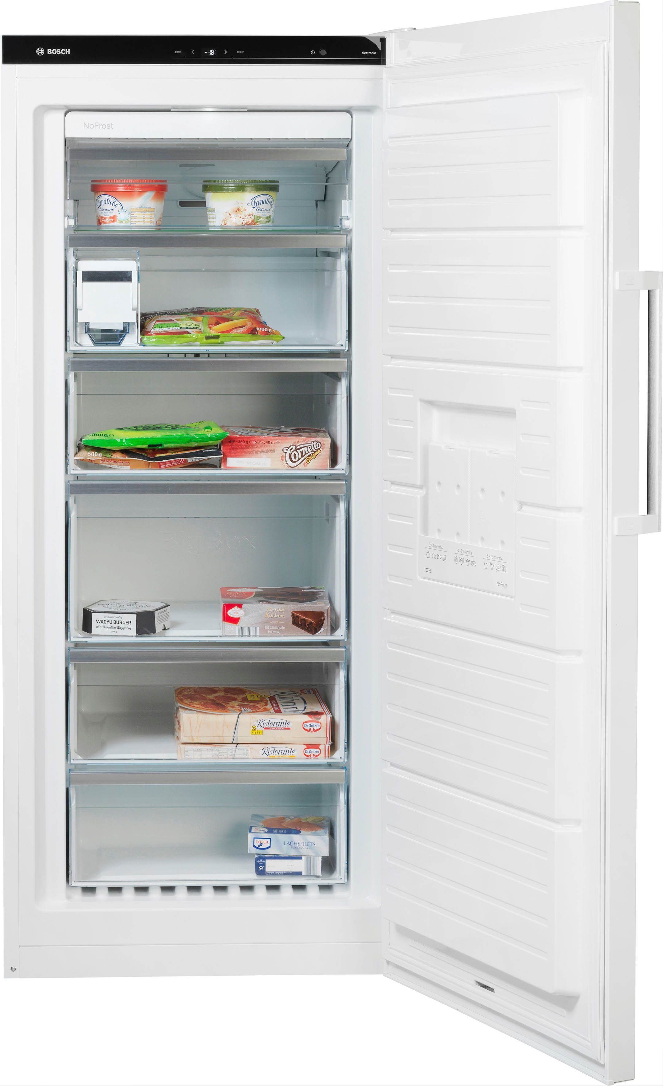 BOSCH Gefrierschrank NoFrost Serie 6 GSN51AWDV, 161 cm hoch, 70 cm breit, Flexible Vario Zone & eisfreie No Frost-Technologie im Gefrierraum – Bild 5 von 5