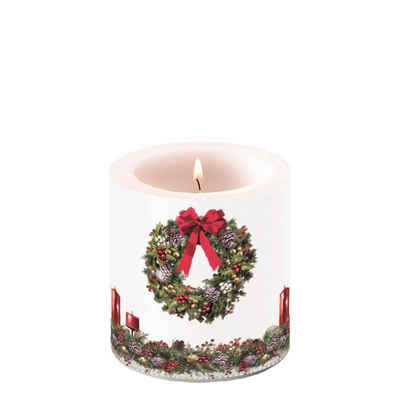 Ambiente Papierserviette Weihnachten – Kerze klein – Candle small – Format: Ø 7,5 cm x 9 cm –