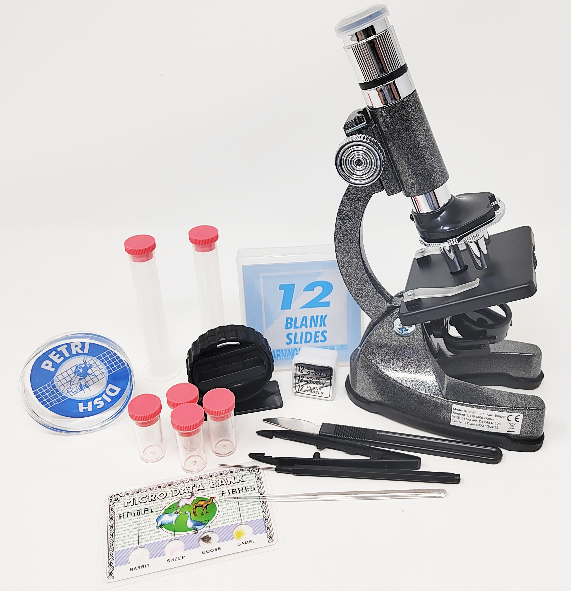 Edu-Toys MS 900x bulk Kindermikroskop (100x-900x, Bulkversion im neutralen Karton, ohne Koffer)