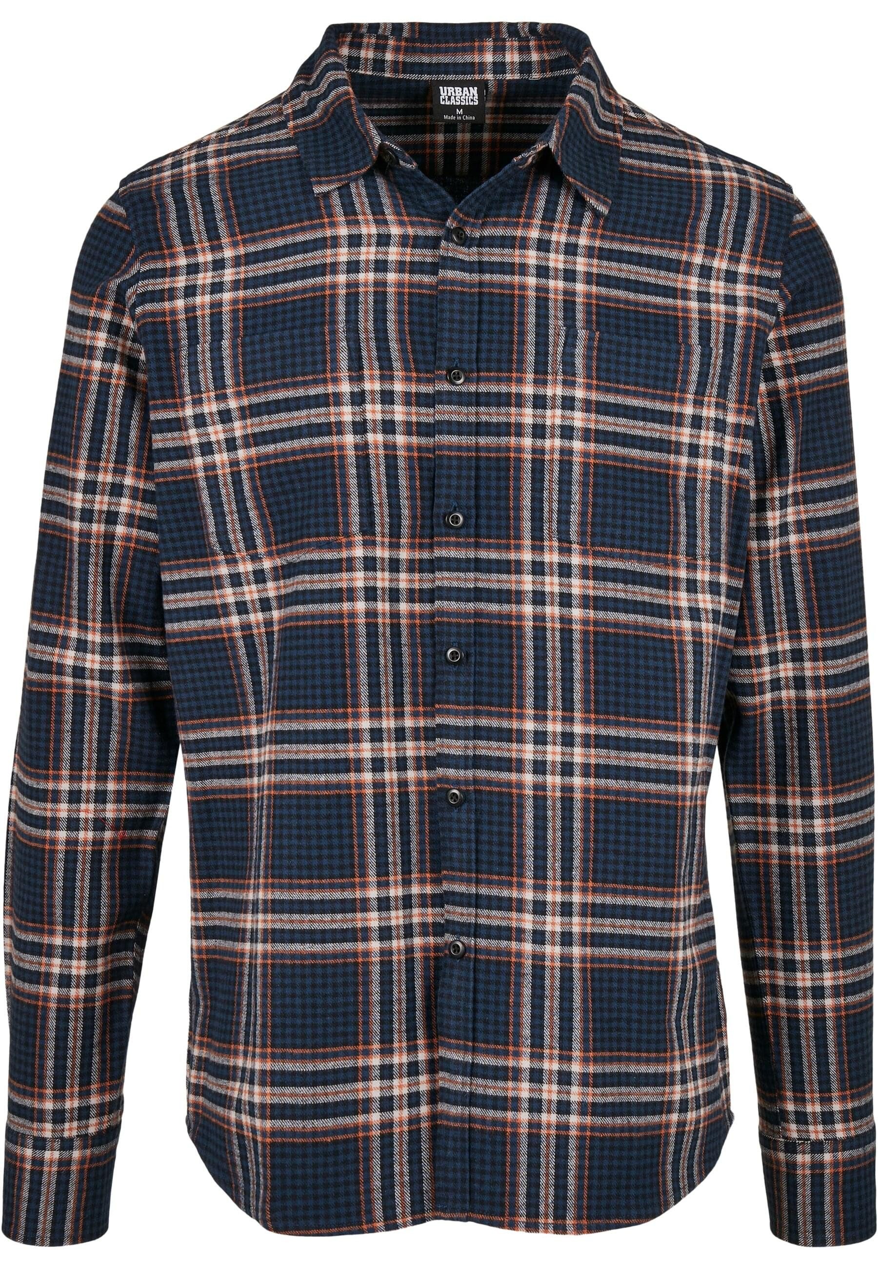 URBAN CLASSICS Langarm-Poloshirt Urban Classics Herren Checked Campus Shirt (1-tlg)