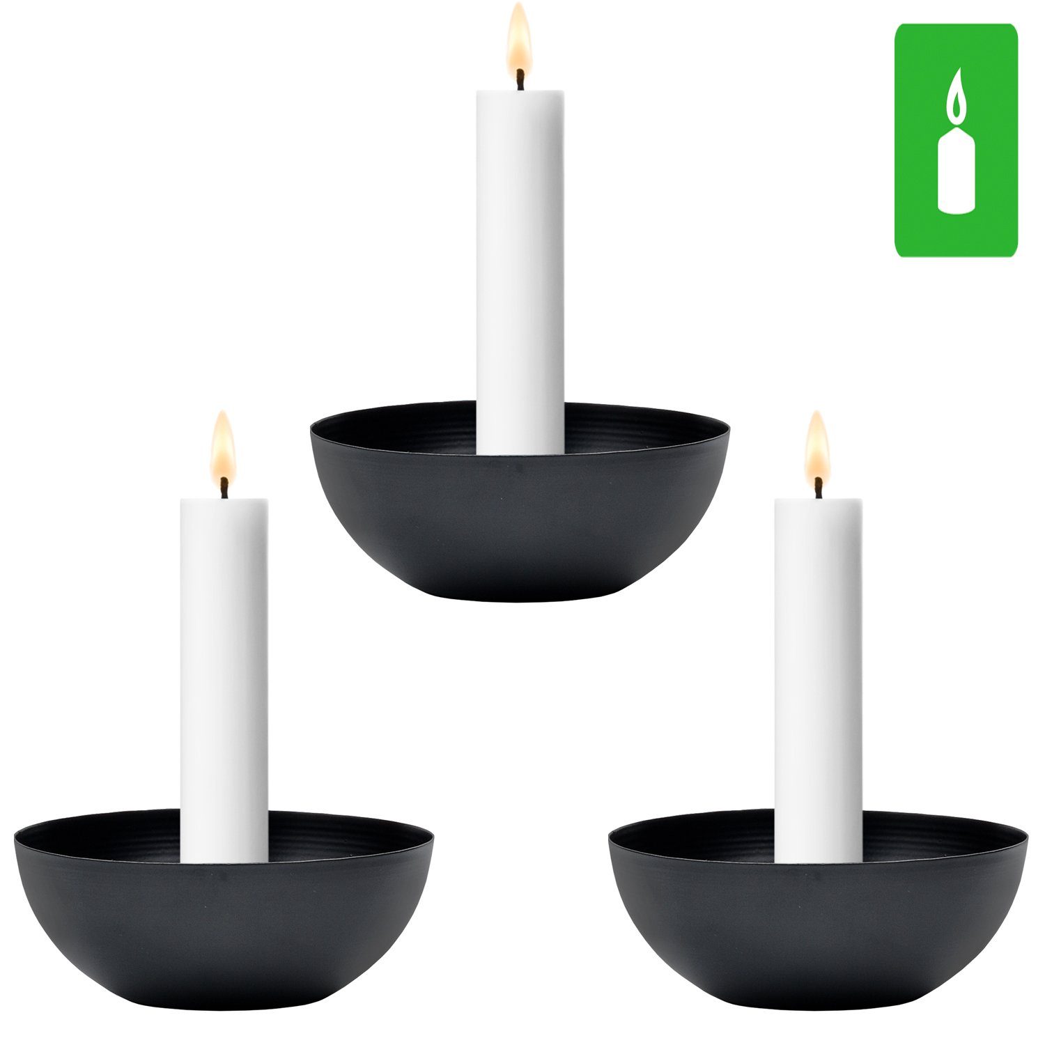 Marrakesch Orient & Mediterran Interior Kerzenhalter 3er Set Kerzenhalter Deko aus Metall Tischdeko Modern Kerzen (2er Set), aus Metall