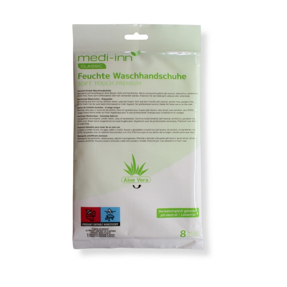 Medi-Inn Waschlappen Soft Touch Premium Einmal-Waschhandschuhe, feucht