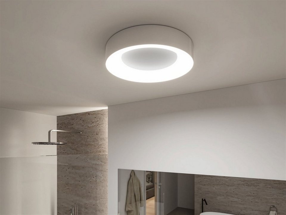 Paulmann LED Deckenleuchte Selection Bathroom Casca IP44 1x23W 400mm Alu  230V Metall/Kunststoff, LED fest integriert, Tageslichtweiß, WhiteSwitch