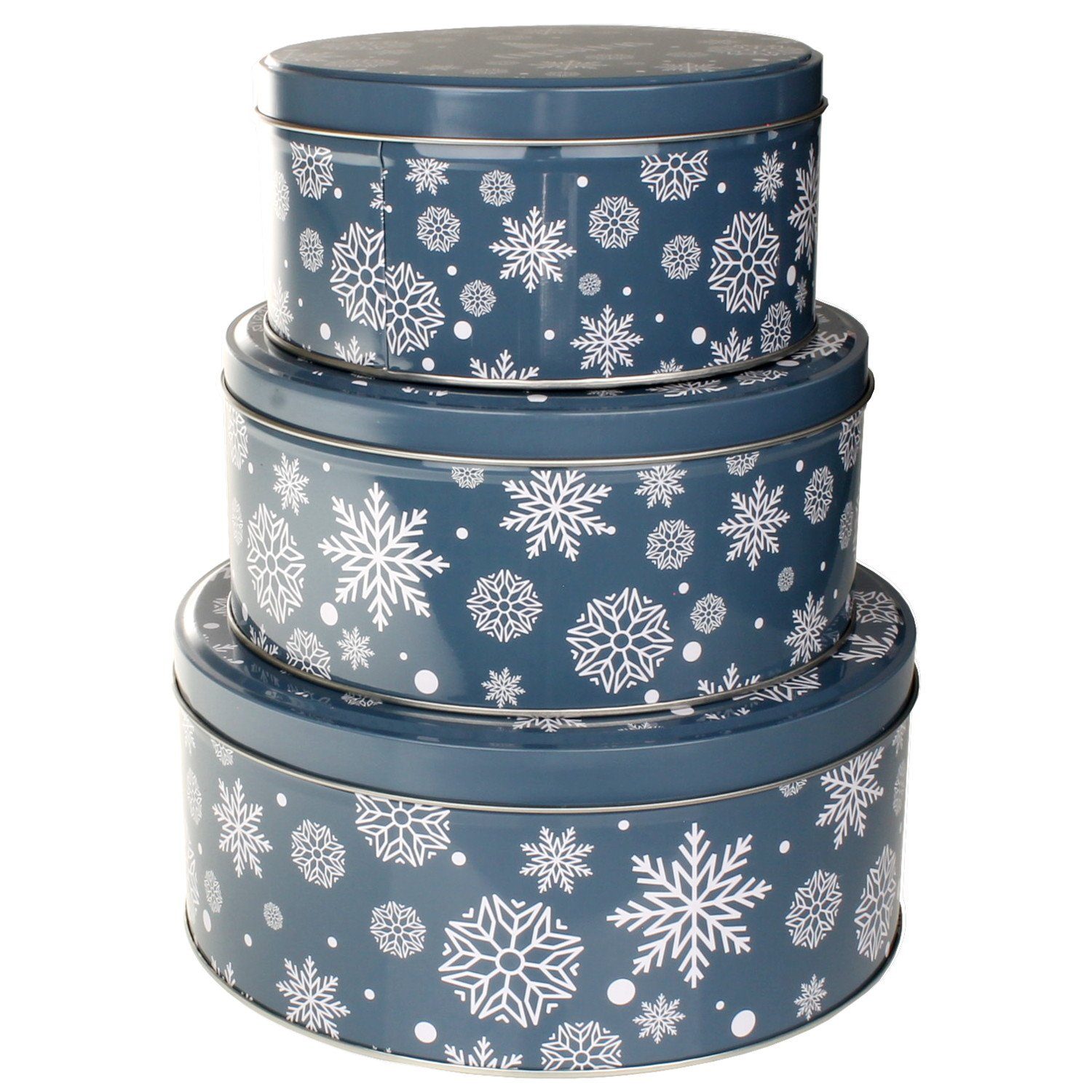 Macosa Home Keksdose, Metall, (3tlg), 3er Set Gebäckdosen Metall Blau