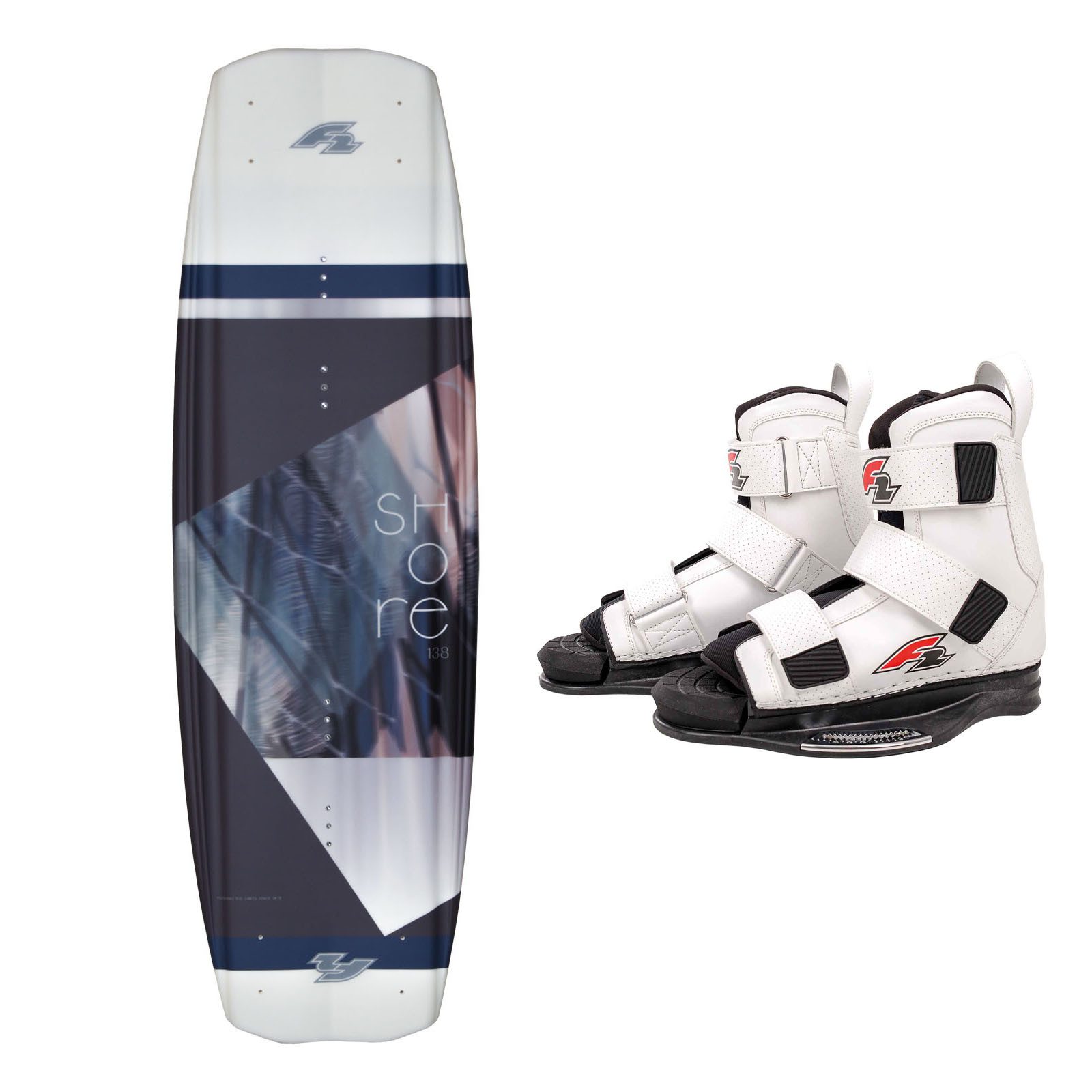 Wakeboard F2 Set Wakeboard Shore Braun 144cm mit Wakebindung Team Boot L/XL