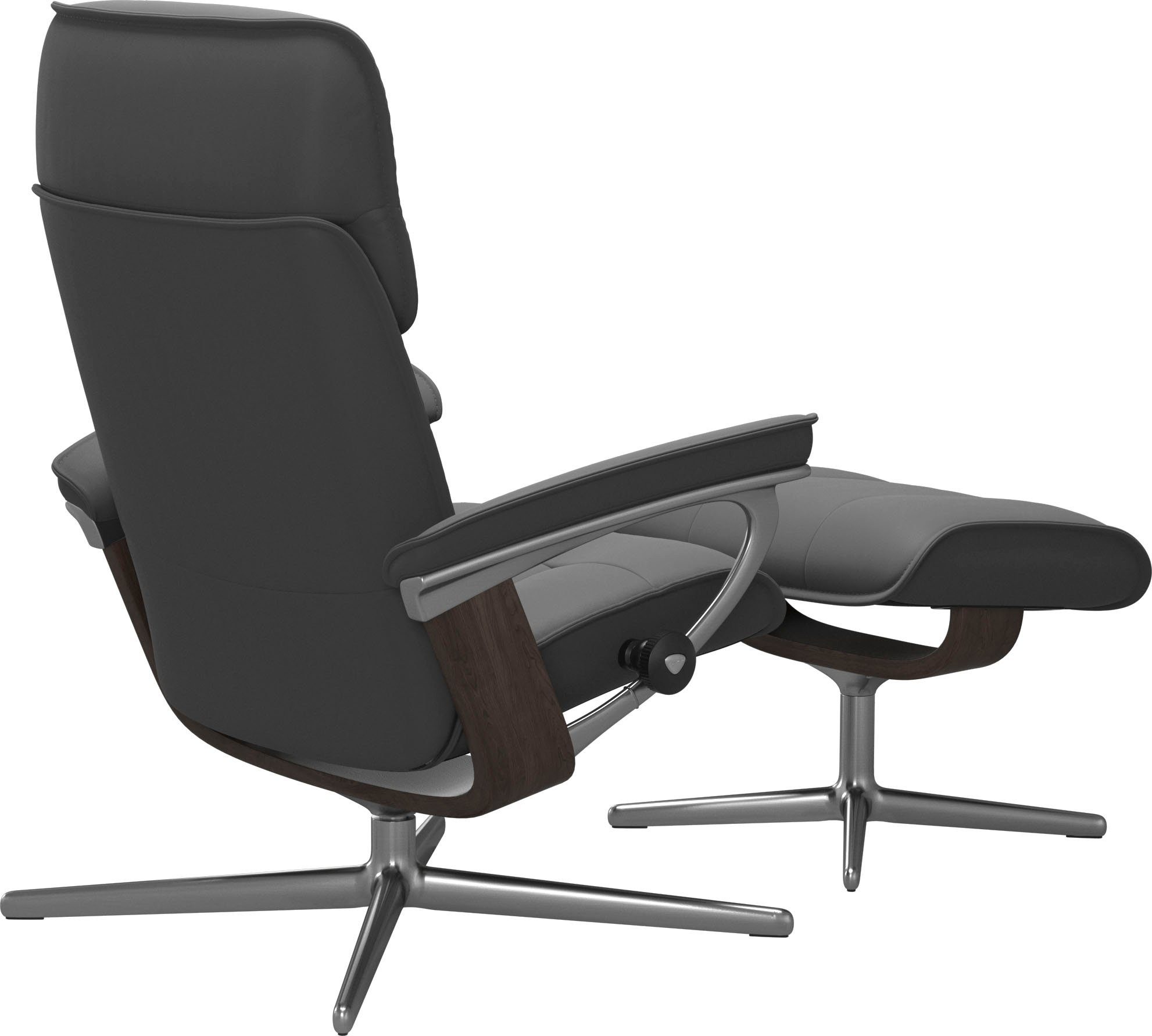 Stressless® Relaxsessel Admiral (Set, Relaxsessel inkl. Hocker), mit Cross Base, Größe M & L, Holzakzent Wenge
