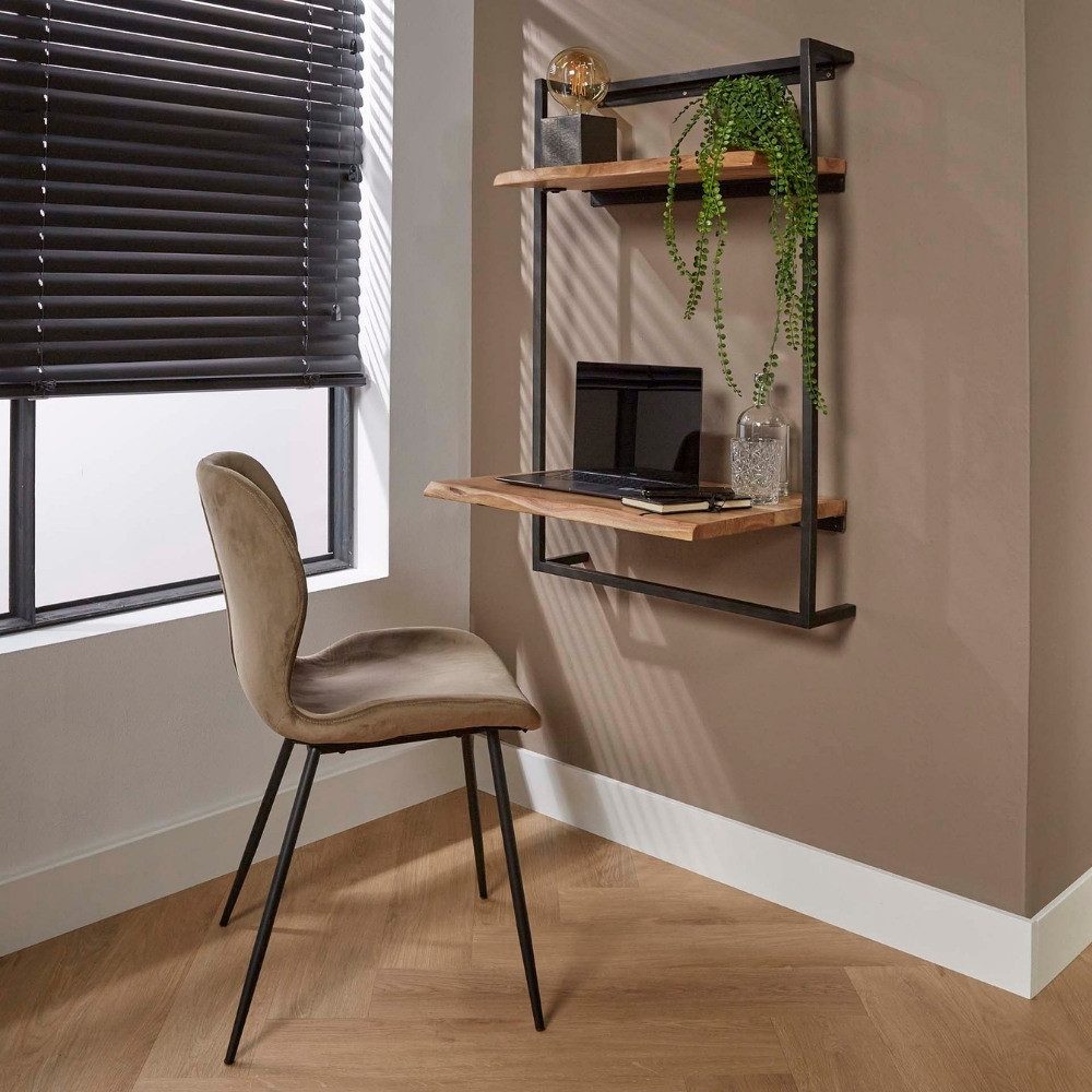 RINGO-Living Schreibtisch RINGO-Living Schreibtisch Nana in Natur und Silbe günstig online kaufen