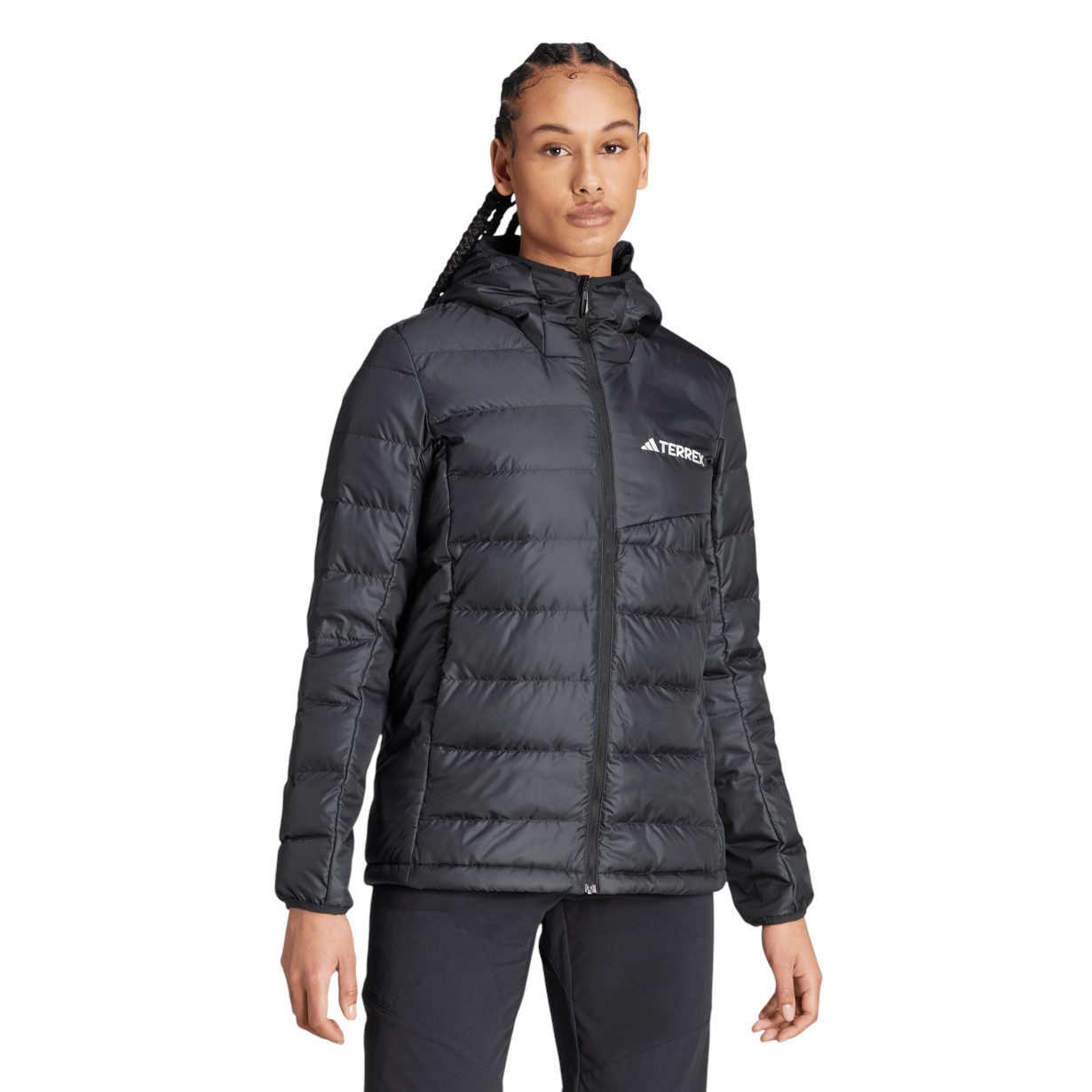 adidas Performance Funktionsjacke Daunenjacke Terrex Multi Light Hooded schwarz Damen