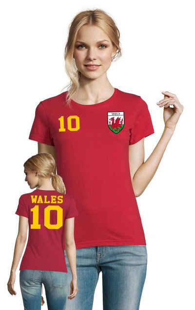 Blondie & Brownie T-Shirt Wales England United Kingdom EM Europa Sport Trikot Fußball Meister WM