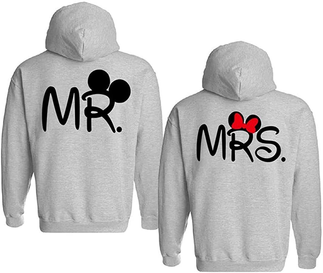 COUPLES SHOP Kapuzenpullover Mr & Mrs Mister Misses Hoodie Pullover mit modischem Print mehr