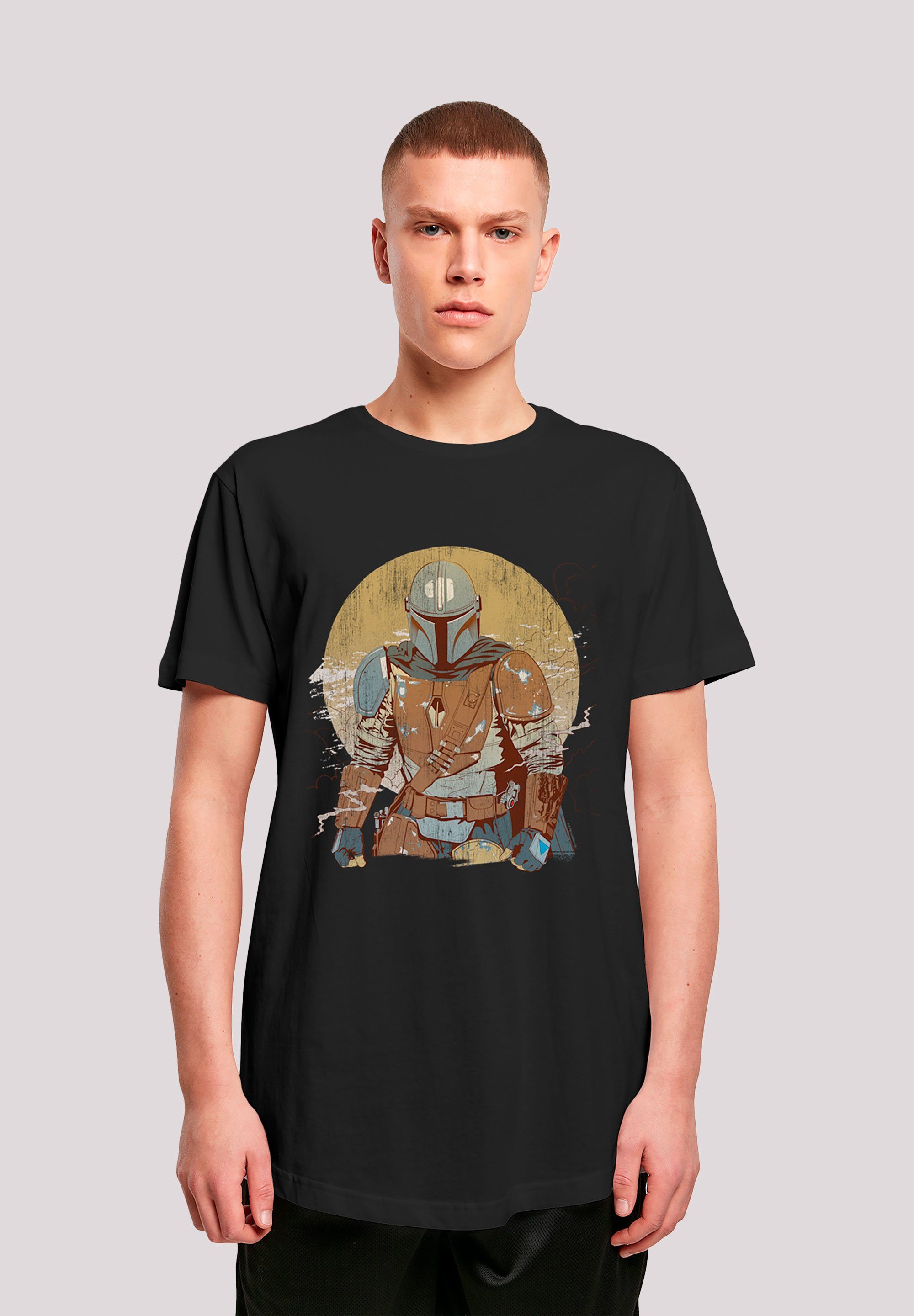 Herren Shirts F4NT4STIC T-Shirt Star Wars The Mandalorian Distressed Warrior - Premium Krieg der Sterne Fan Merch - Darth Vader 