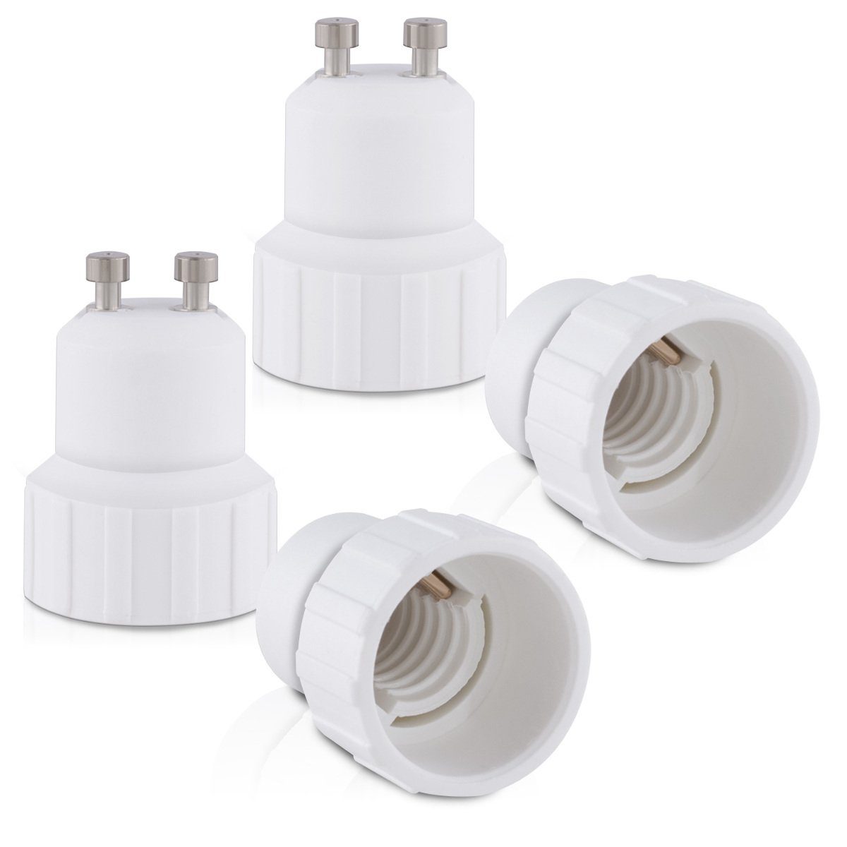 kwmobile Lampenfassung Lampenadapter Konverter GU10 auf E14 Sockel für Lampen, (4-St)