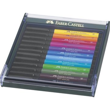Faber-Castell Künstlerstift Faber-Castell Pitt Artist Pen Brush Tuschestift - 12x Bright