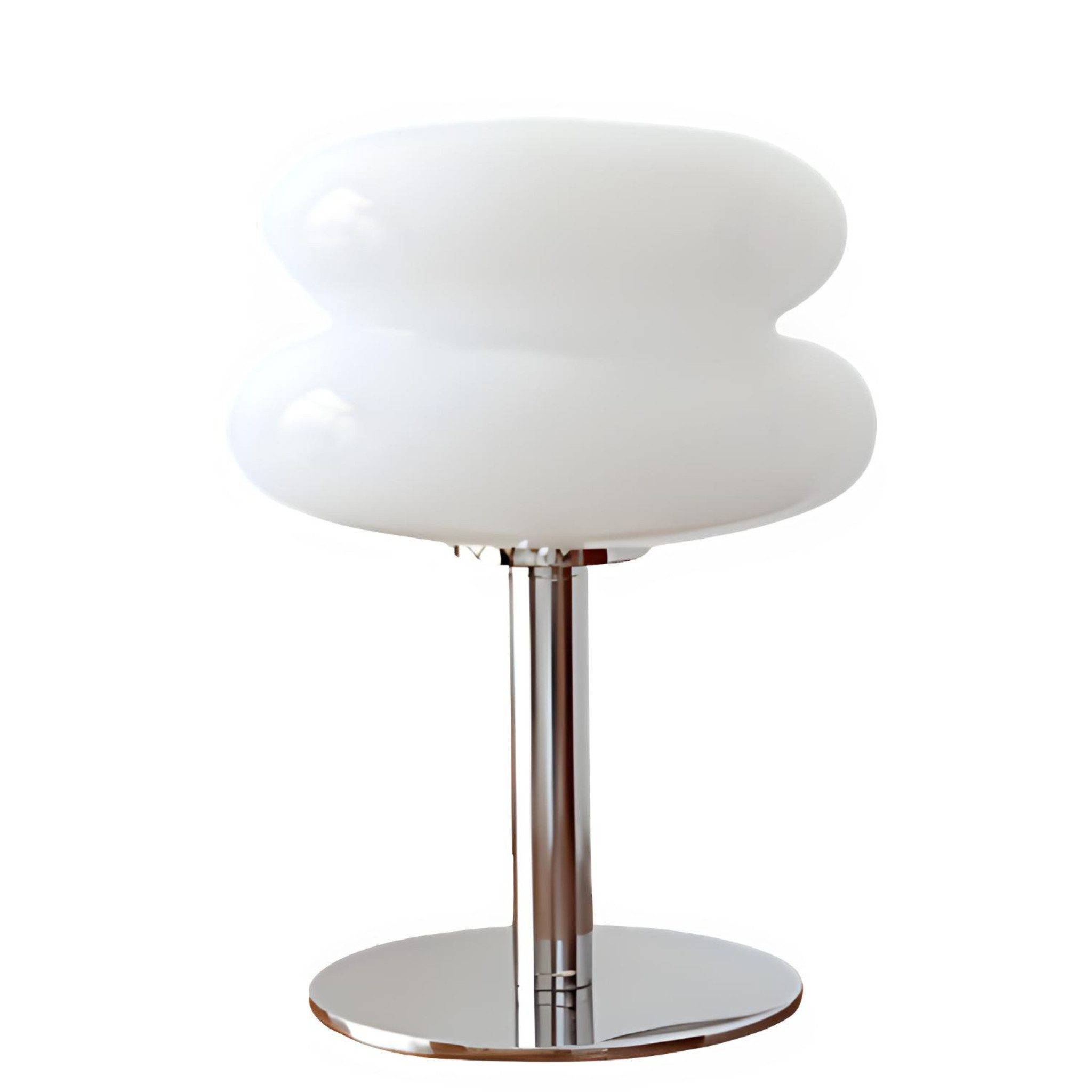 Norvéa Home Nachttischlampe dimmbare Tischlampe aus Glas, LED fest integriert, Tageslichtweiß, dimmbar via integriertem Controller, LED-Technologie