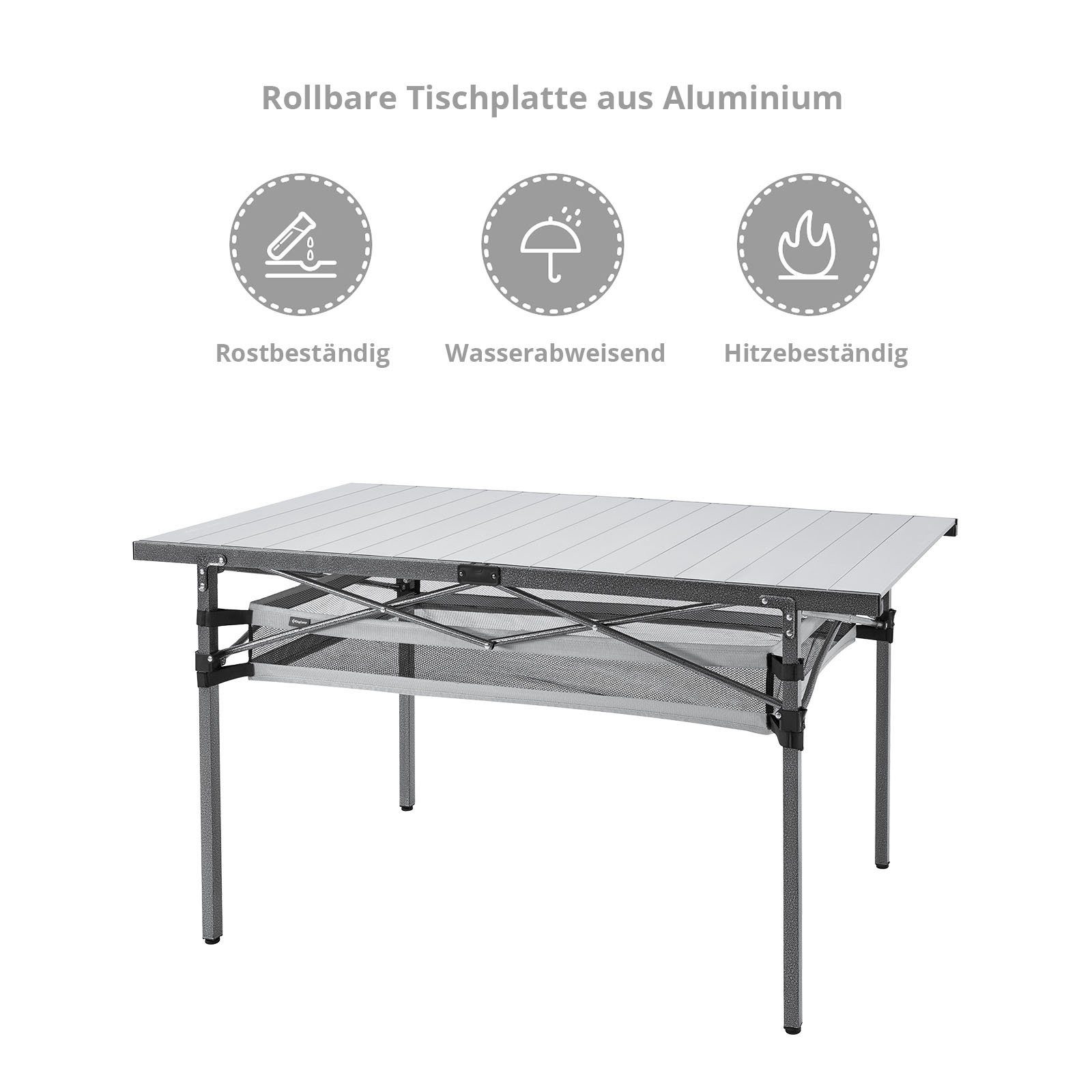 KingCamp Campingtisch Campingtisch Camping Rolltisch - Klapptisch Garten