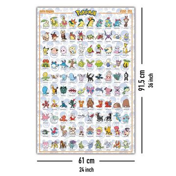 GB eye Poster Pokémon Poster Johto Region (152-251) 61 x 91,5 cm