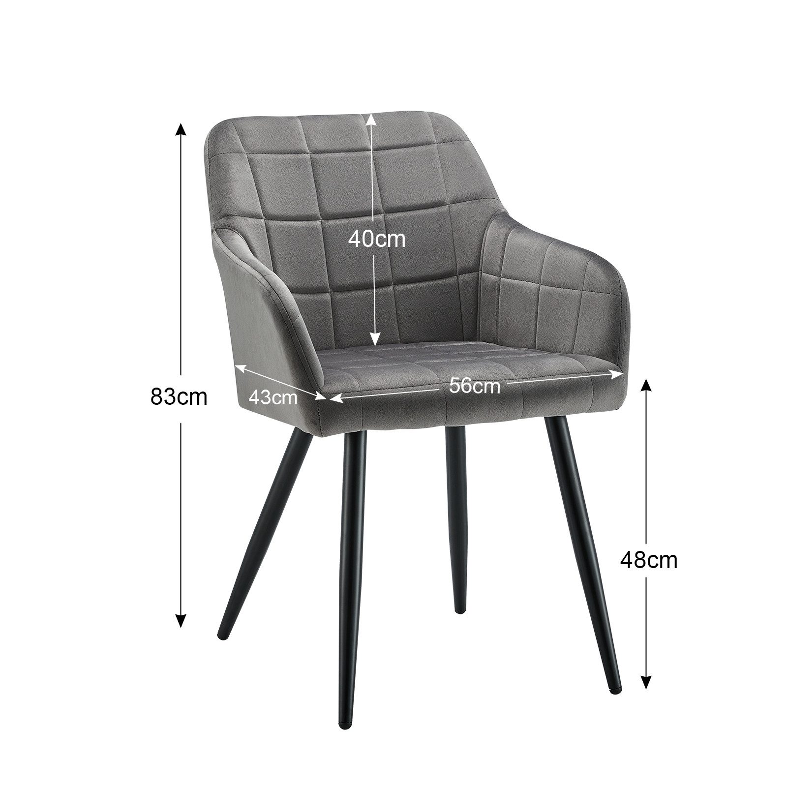 Ofcasa Esszimmerstuhl Polsterstühle (4er Set), Samt günstig online kaufen