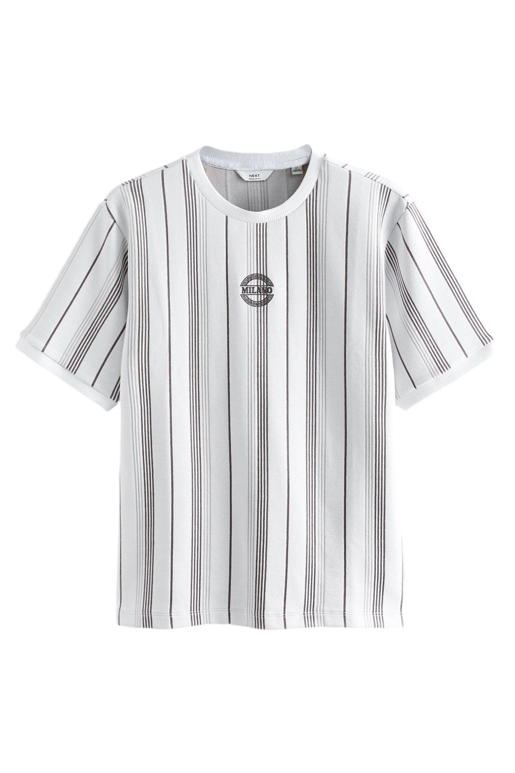T-Shirt Edles T-Shirt mit vertikalen Streifen