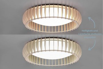 lightling LED Deckenleuchte Jonte, LED fest integriert, warmweiß, Helligkeit und Lichtfarbe stufenlos anpassbar, dimmbar