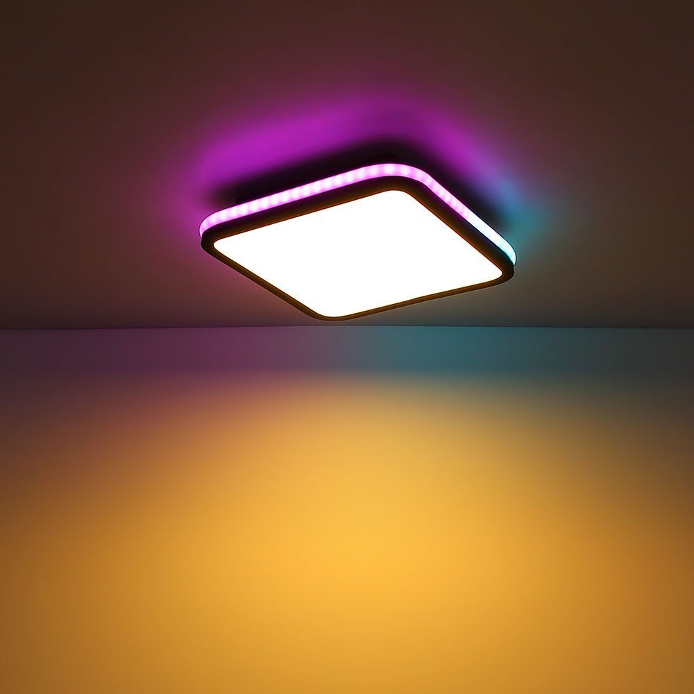 LED Deckenlampe Fernbedienung Deckenleuchte, Dimmbar LED Globo RGB Deckenleuchte Farbwechsler