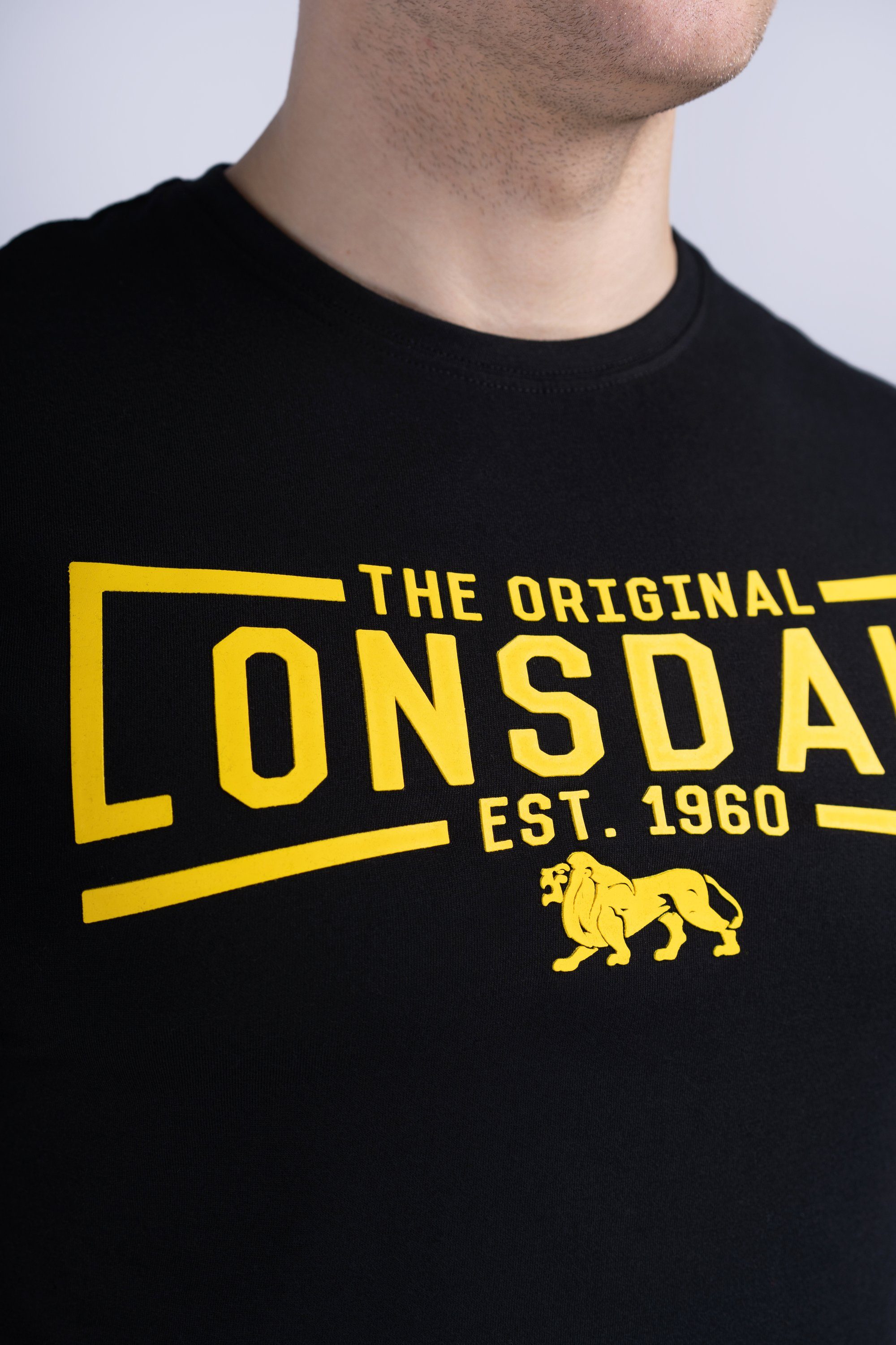 Lonsdale NYBSTER T-Shirt Black/Yellow