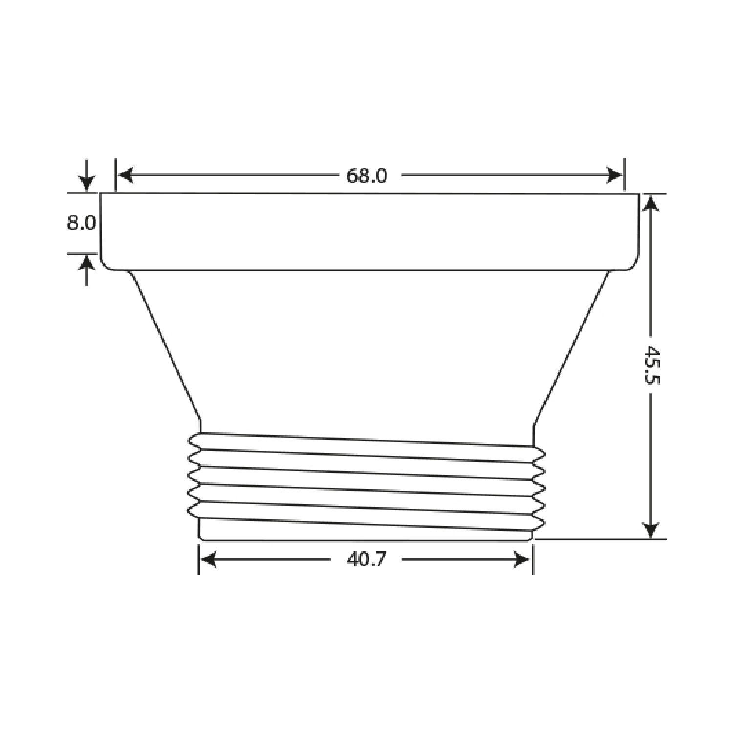 Haas Otto Siphon Adapter für IKEA®-Spülen-Ablauf-und Siphon 1 1/2"