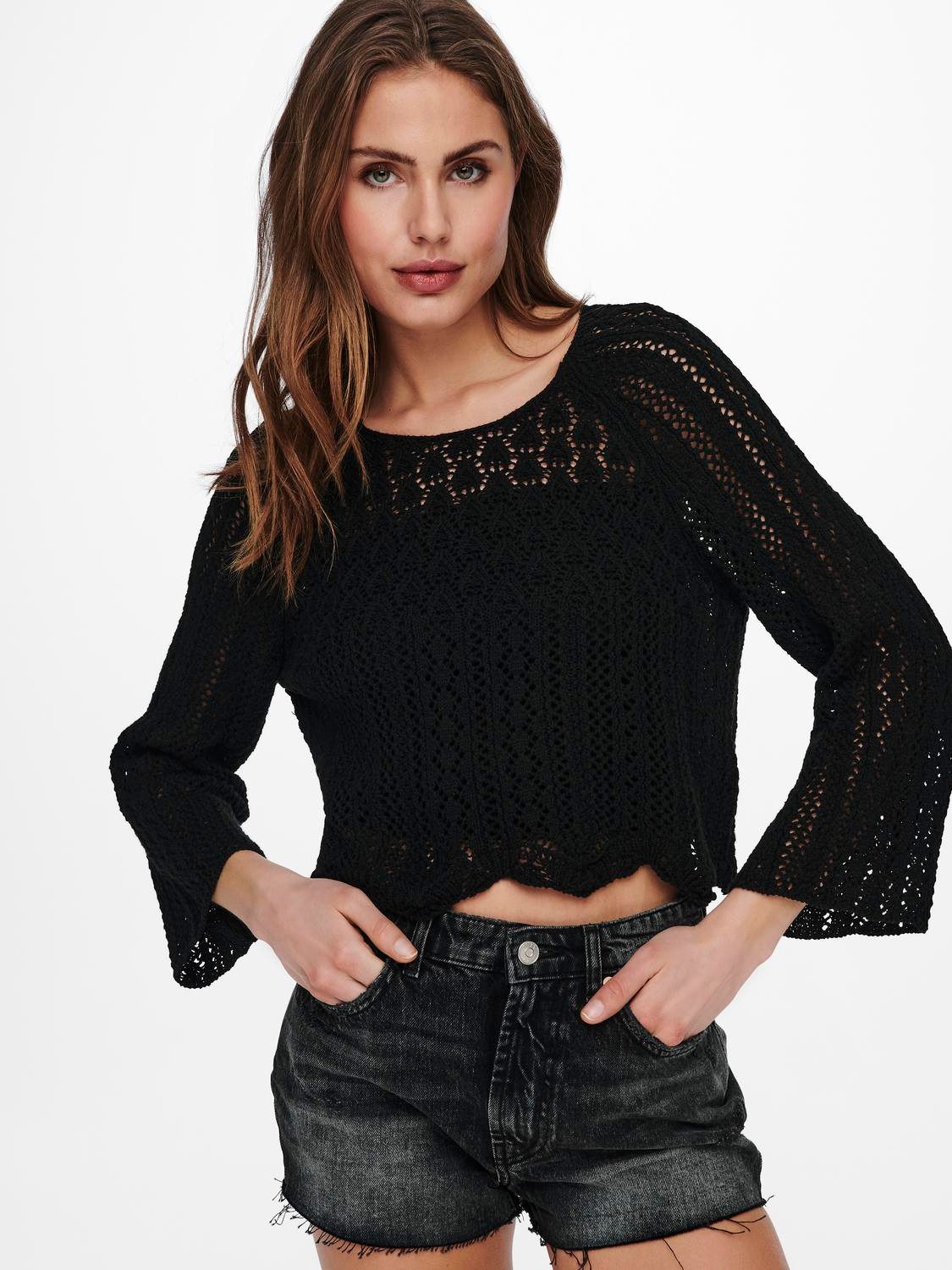 ONLY Rundhalspullover ONLNOLA LIFE 3/4 PULLOVER günstig online kaufen