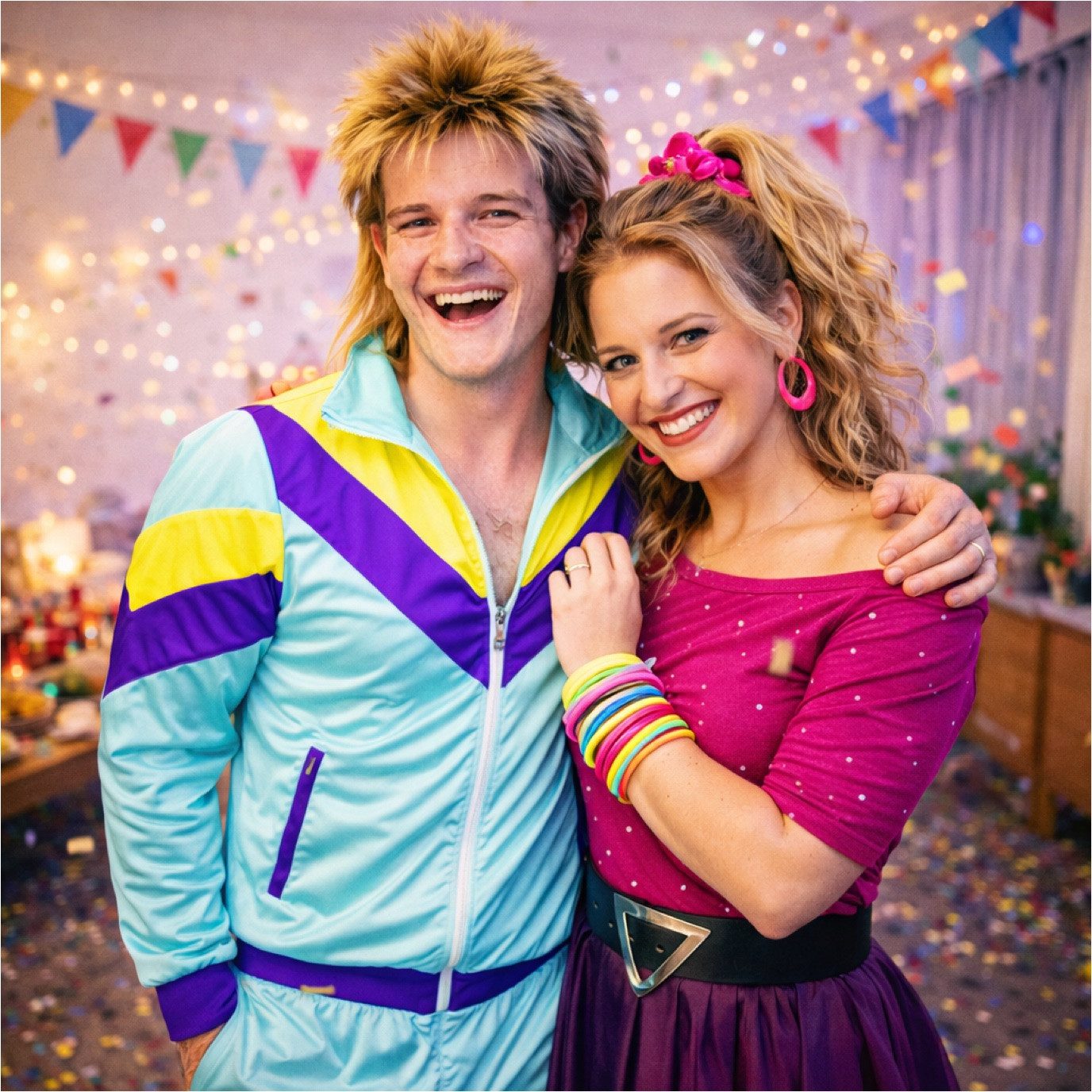 Costumed Kostüm Overall Retro – 80er-Jahre Kostüm im klassischen Vintage-Look Fasching